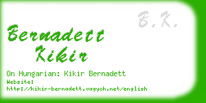 bernadett kikir business card